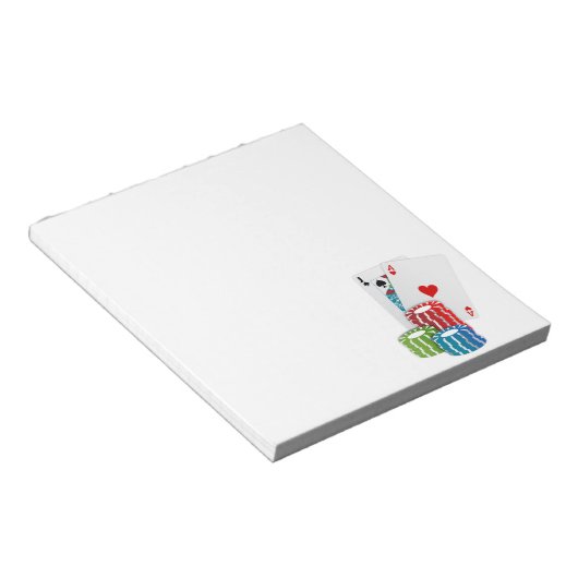 Blackjack met Poker Chips Notitieblok (Schuin)