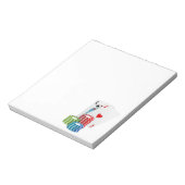 Blackjack met Poker Chips Notitieblok (Linkerzijde)