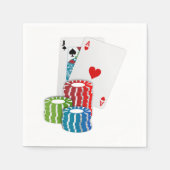Blackjack met Poker Chips Servet (Voorkant)