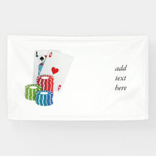 Blackjack met Poker Chips Spandoek