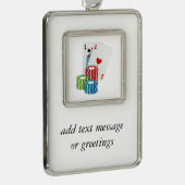 Blackjack met Poker Chips Verzilverd Omlijst Ornament (Rechts)