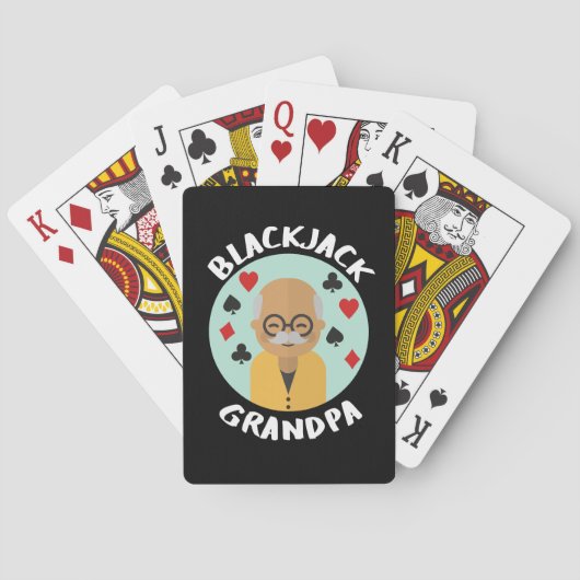 Blackjack opa | Grappige blackjack Pokerkaarten (Achterkant)