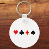 Blackjack / Poker Kaart Suits: Vectorkunst: Sleutelhanger (Voorkant)