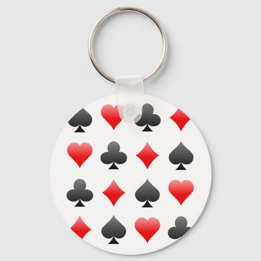 Blackjack / Poker Kaart Suits: Vectorkunst: Sleutelhanger (Voorkant)