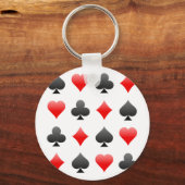 Blackjack / Poker Kaart Suits: Vectorkunst: Sleutelhanger (Voorkant)