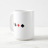 Blackjack/pokerkaarteenheden: Vectorkunst: Koffiemok (Voorkant links)