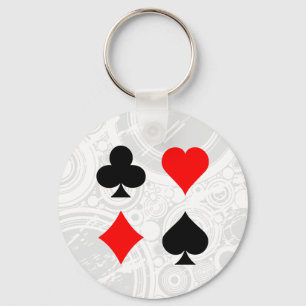 Blackjack / Pokerkaartkleuren: Vectorillustratie: Sleutelhanger