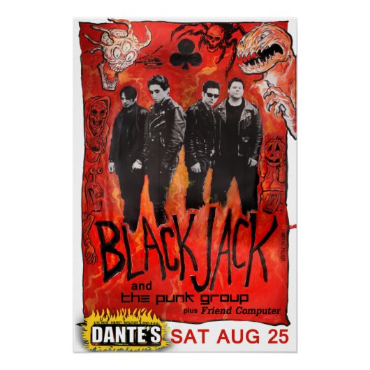 Blackjack reünie show bij Dante's poster (Voorkant)