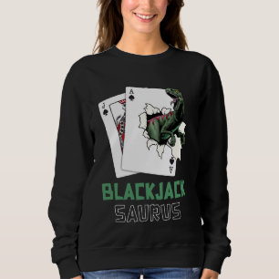 BLACKJACK SAURUS Blackjack Speler Casino Gambler Trui