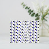 Blackjack schoppen blauw groot briefkaart (Staand voorkant)