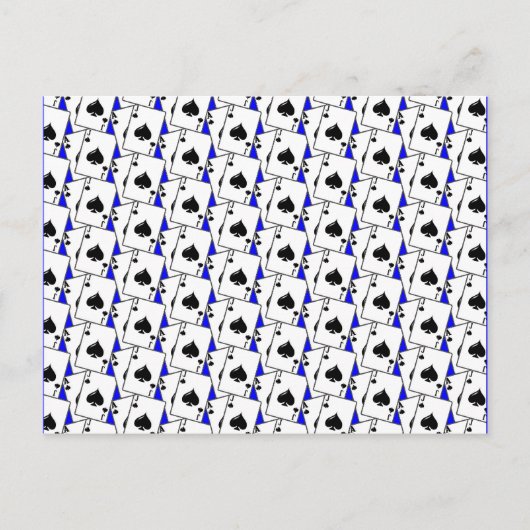 Blackjack schoppen blauw groot briefkaart (Voorkant)
