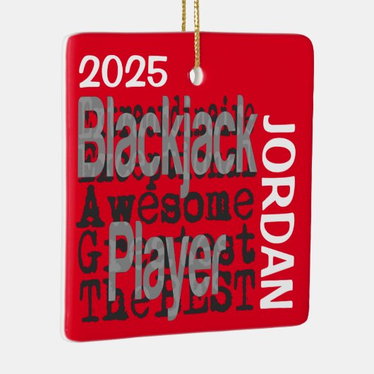 Blackjack Speler Buitengewoon CUSTOM Keramisch Ornament (Rechts)