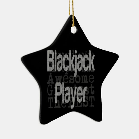 Blackjack speler buitengewoon keramisch ornament (Rechts)