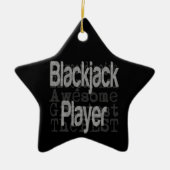Blackjack speler buitengewoon keramisch ornament (Voorkant)