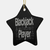 Blackjack speler buitengewoon keramisch ornament (Links)