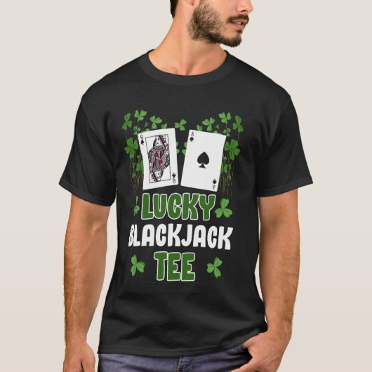 Blackjack Speler LUCKY BLACKJACK SHIRT Gokken CA (Voorkant)
