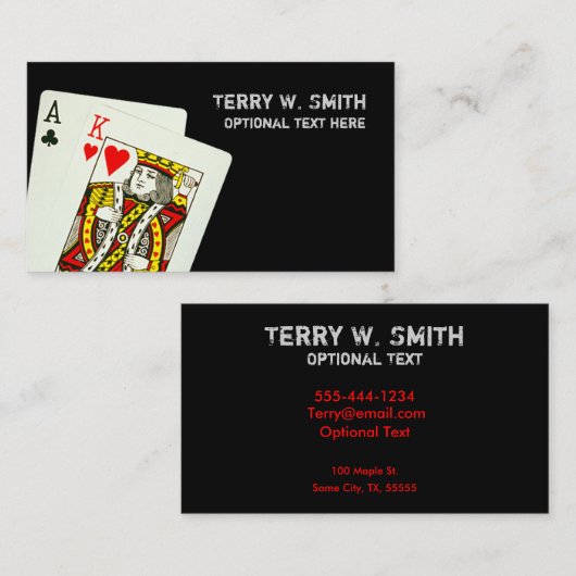 Blackjack Visitekaartje (Voorkant / Achterkant)
