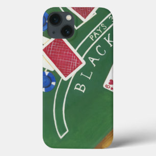 Blackjackspel met fiches van Chariklia Zarris iPhone 13 Hoesje