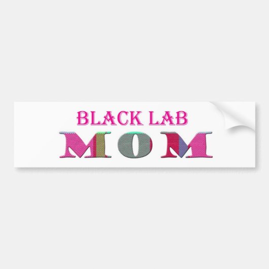 BlackLabMom Bumpersticker (Voorkant)