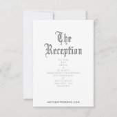 Blackletter-opnamekaart RSVP Kaartje (Voorkant)