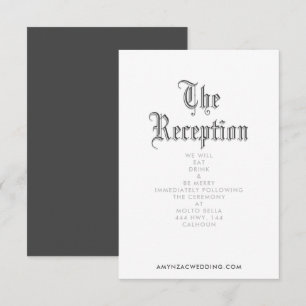Blackletter-opnamekaart RSVP Kaartje