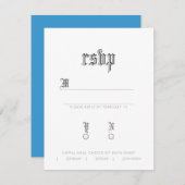 Blackletter RSVP (Voorkant / Achterkant)