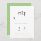 Blackletter RSVP (Voorkant / Achterkant)