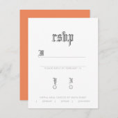 Blackletter RSVP (Voorkant / Achterkant)