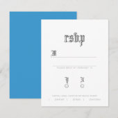 Blackletter RSVP Kaartje (Voorkant / Achterkant)