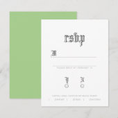 Blackletter RSVP Kaartje (Voorkant / Achterkant)