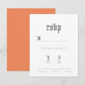 Blackletter RSVP Kaartje (Voorkant / Achterkant)