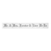 Blackletter Wedding Words Satin Ribbon Satijnen Lint (Voorkant)