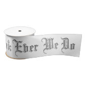 Blackletter Wedding Words Satin Ribbon Satijnen Lint (Spoel)