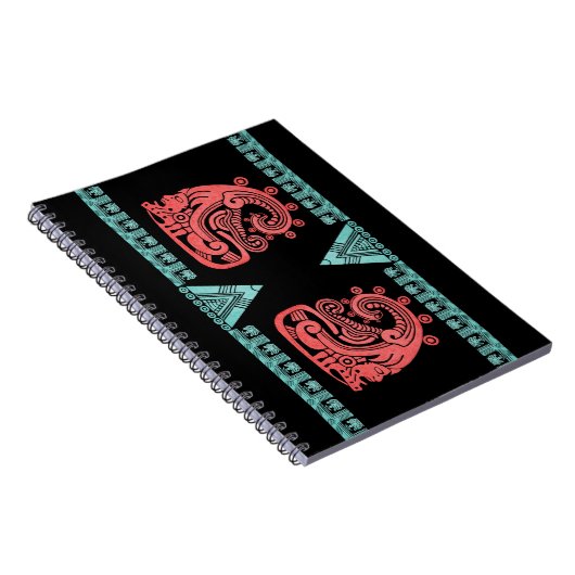 Blacklight Aztec Warrior Hieroglyph Notitieboek (Rechterzijde)