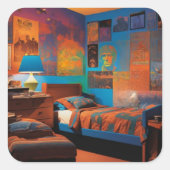 Blacklight-dagen Vierkante Sticker (Voorkant)