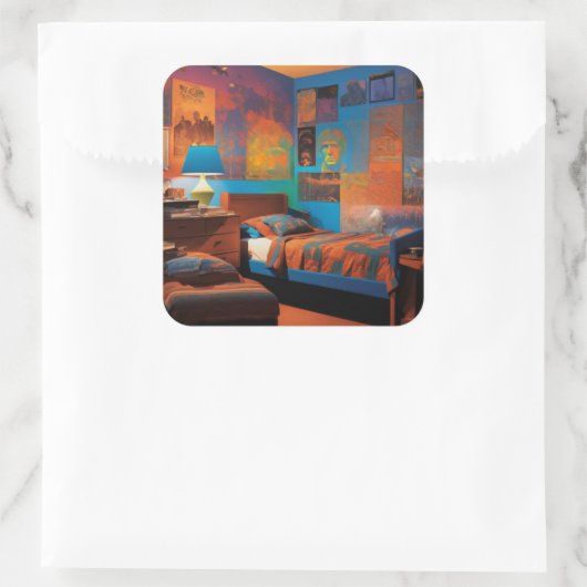 Blacklight-dagen Vierkante Sticker (Tas)