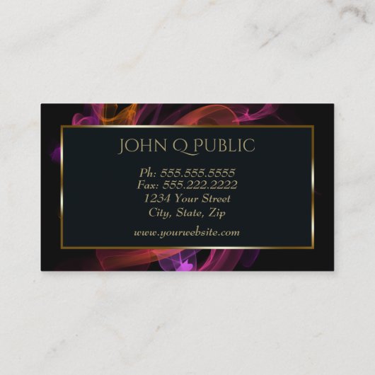 Blacklight-damp voor tapewinkels visitekaartje (Achterkant)