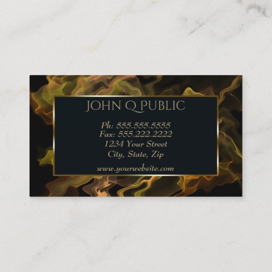 Blacklight Goudstoom voor Vapewinkels Visitekaartje (Achterkant)