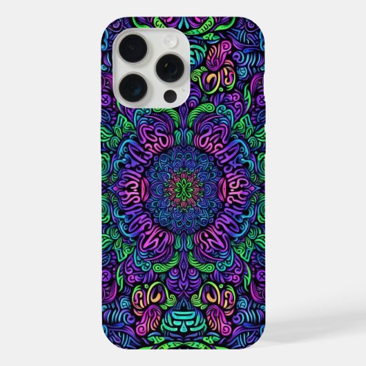 Blacklight Graffiti-ontwerp iPhone Hoesje (Achterkant)