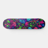 Blacklight Graffiti Pattern Skateboard (Horizontaal)
