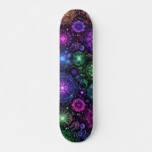 Blacklight Graffiti Pattern Skateboard (Voorkant)
