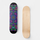 Blacklight Graffiti Pattern Skateboard (Voorkant)