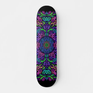 Blacklight Graffiti Pattern Skateboard