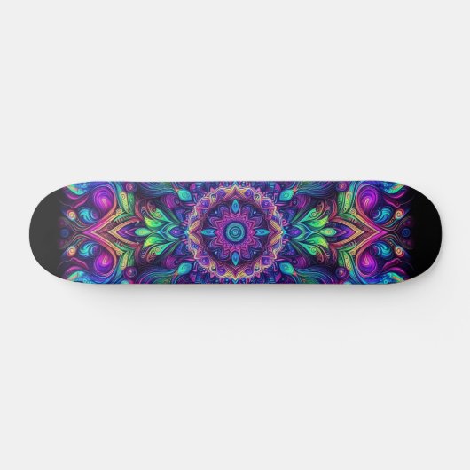 Blacklight Graffiti Pattern Skateboard (Horizontaal)
