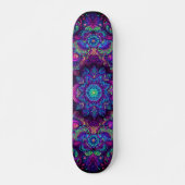blacklight-graffitipatroon persoonlijk skateboard (Voorkant)
