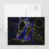 Blacklight Horses Briefkaart (Voorkant / Achterkant)