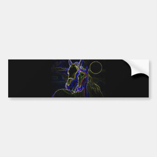 Blacklight Horses Bumpersticker