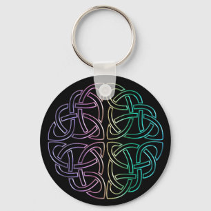 Blacklight Rainbow Celtic Knot Sleutelhanger