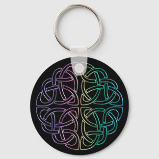 Blacklight Rainbow Celtic Knot Sleutelhanger