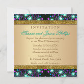 Blacklight Sparkle Magical Dinner Party Invitation Kaart (Achterkant)